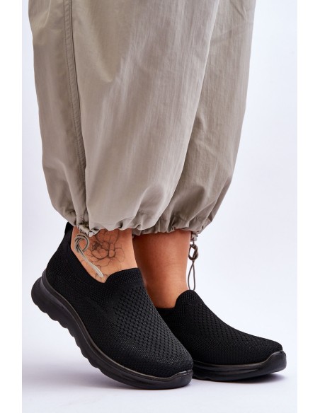 Women's Textile Slip-on Sneakers Black Adiora