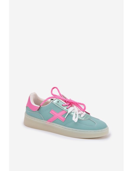 Low Women's Sports Shoes In Leopard Mint Pink Zelevelis