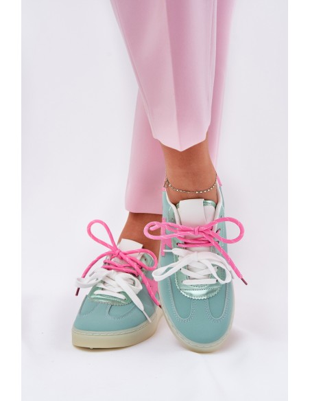 Low Women's Sports Shoes In Leopard Mint Pink Zelevelis