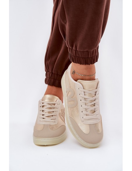 Low Women's Sports Shoes Made Of Eco Leather Beige Iladira