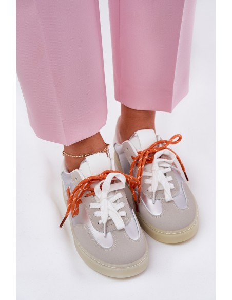 Žemi moteriški sportiniai bateliai Sidabriniai Zelevelis