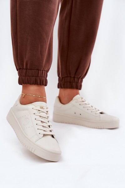 Low Women's Sneakers Made Of Eco Leather Big Star NN274578 Beige