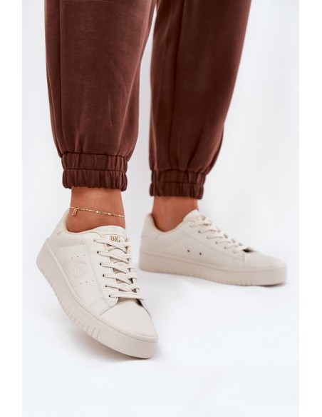 Low Women's Sneakers Made Of Eco Leather Big Star NN274578 Beige