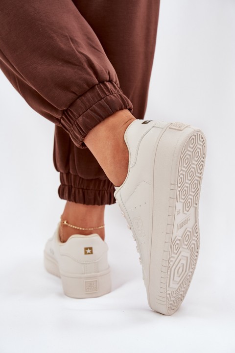 Low Women's Sneakers Made Of Eco Leather Big Star NN274578 Beige