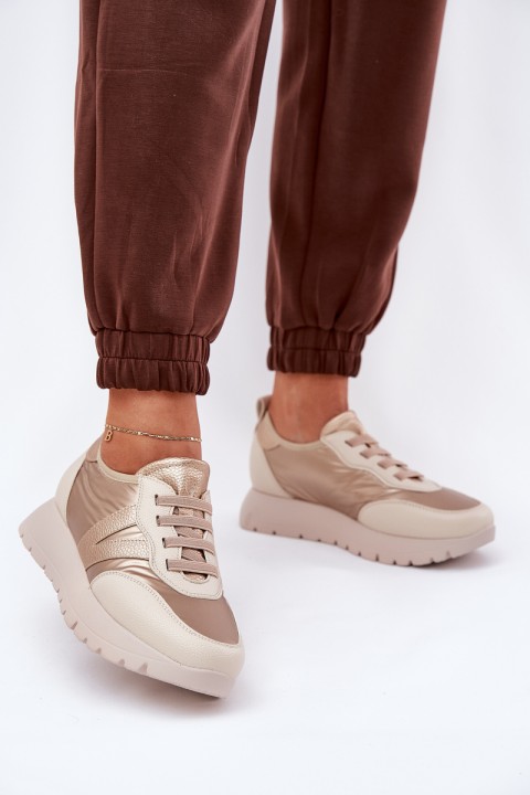 Women's Sports Shoes On Platform Vinceza 58510 Gold