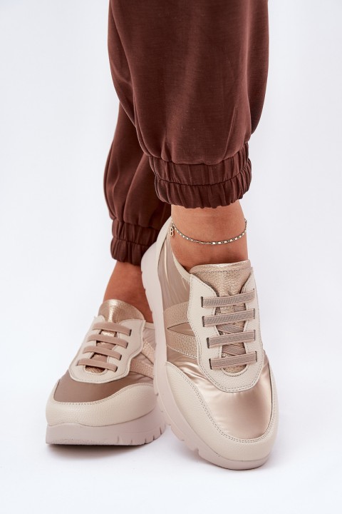 Women's Sports Shoes On Platform Vinceza 58510 Gold