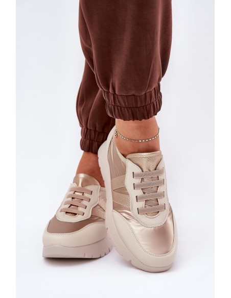 Women's Sports Shoes On Platform Vinceza 58510 Gold