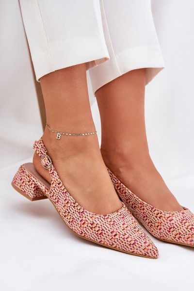 Austi moteriški sandalai ant subtilaus kulno įvairiaspalvė Jorela