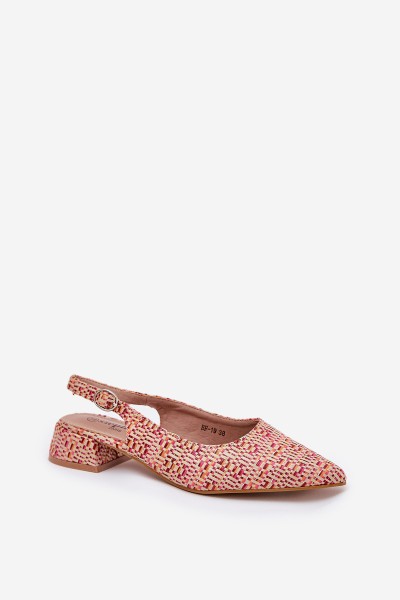 Woven Women's Sandals On A Delicate Heel Multicolor Jorela 2