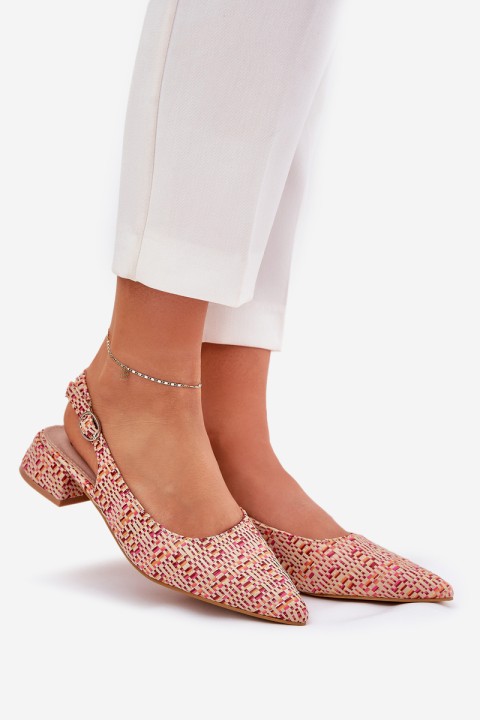 Austi moteriški sandalai ant subtilaus kulno įvairiaspalvė Jorela