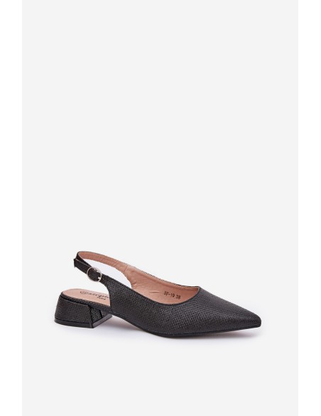 Woven Women's Sandals On Delicate Heel Black Jorela