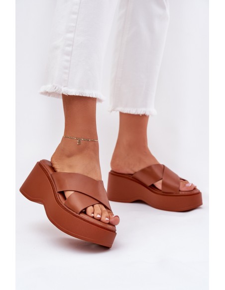 Women's Platform And Wedge Sandals Camel Nelithraea