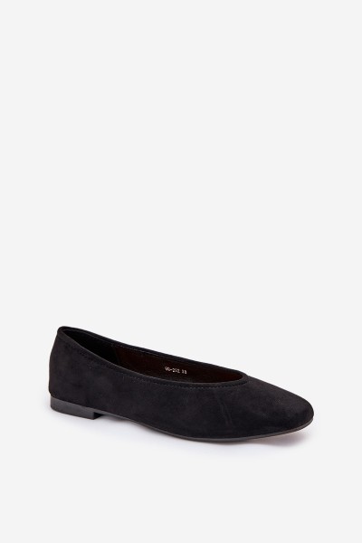 Classic Ballet Flats Made Of Eco Suede Black Osallin 2