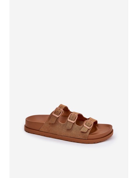 Women's Sandals With Straps And Buckles Camel Uliri