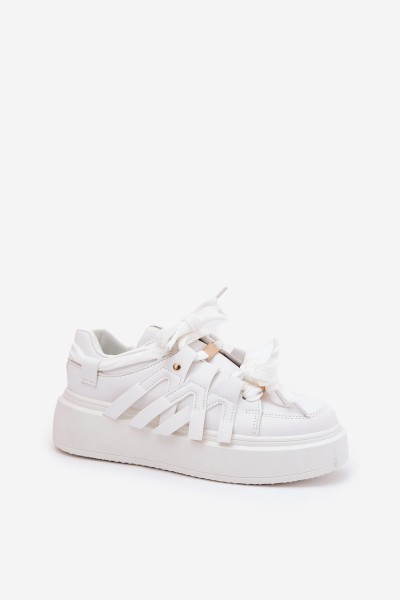 Eco Leather Sneakers On Platform White Penolle 2