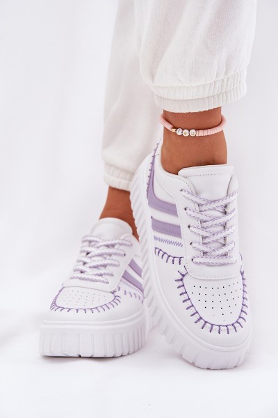 Ladies Sneakers On Platform Purple Ofenale