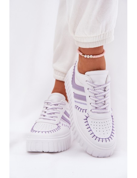Ladies Sneakers On Platform Purple Ofenale