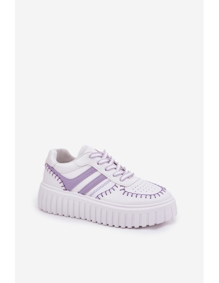 Ladies Sneakers On Platform Purple Ofenale