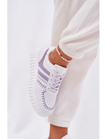 Ladies Sneakers On Platform Purple Ofenale