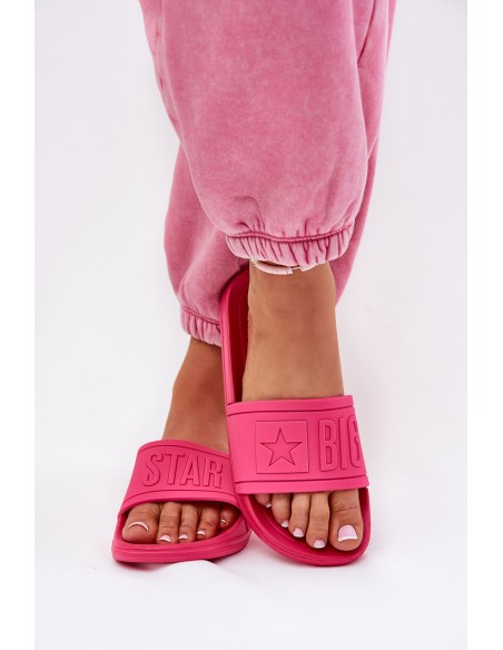 Ladies Slippers Big Star NN274A668 Fuchsia