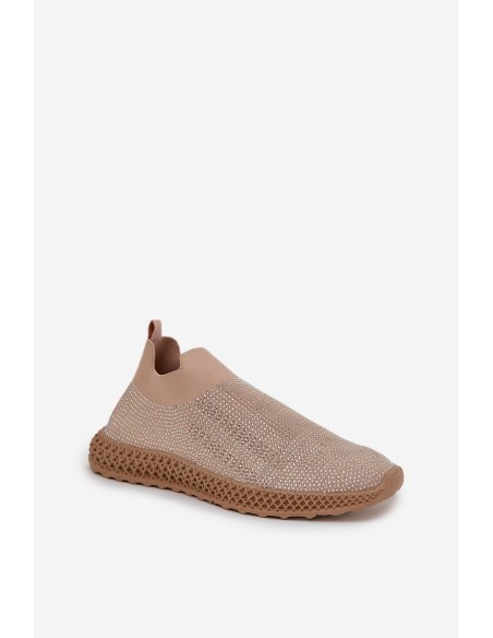 Women's Slip-On Sports Shoes With Decoration D&A TW121 Beige