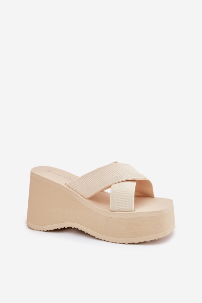 Wedge And Platform Women's Sandals Beige Sevolee 2