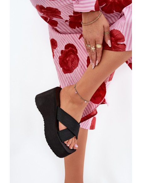 Women Wedge And Platform Sandals Black Sevolee