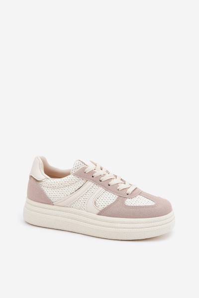 Women's Platform Sneakers Beige Lesida 2
