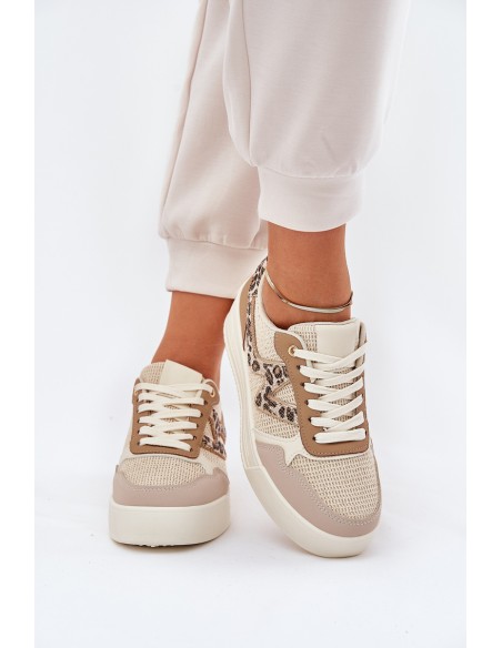 Ladies Sports Shoes On Platform Panther Khaki Lorori