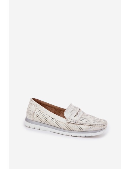 Women Moccasins Made Of Eco Leather Gold Bralithia