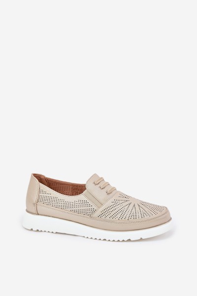 Women's Slip-On Perforated Shoes Gold Azethia 2
