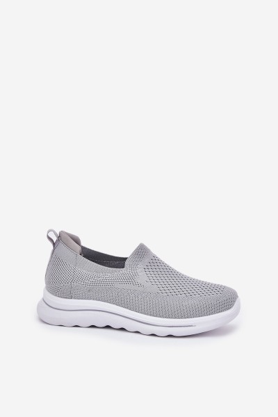 Women's Fabric Slip-On Sneakers Gray Adiora 2