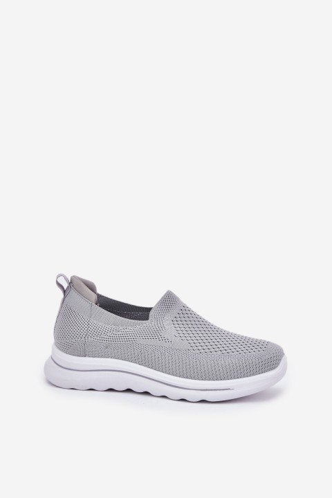 Women's Fabric Slip-On Sneakers Gray Adiora