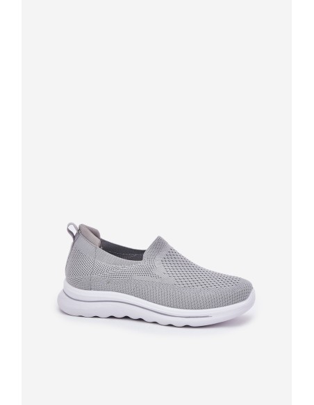 Women's Fabric Slip-On Sneakers Gray Adiora