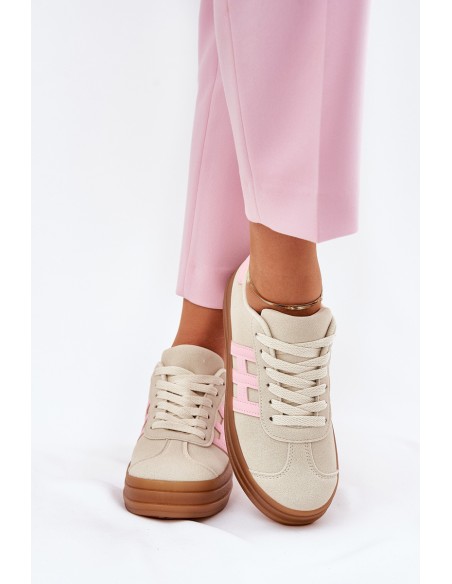 Womens Sneakers On Platform Beige Syliyana