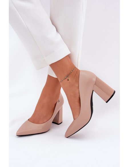 Elegantiški aukštakulniai Vinceza smėlio spalvos