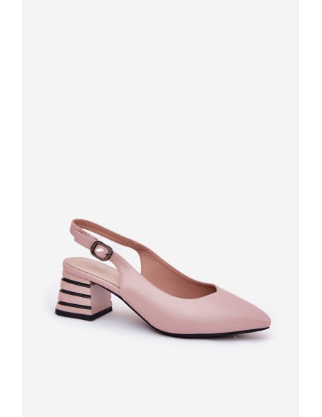 Womens Heeled Sandals With Pointed Toes Vinceza 62217 Dirty Pink