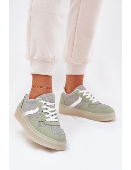 Žemi moteriški sportbačiai ant platformos Green Telmira