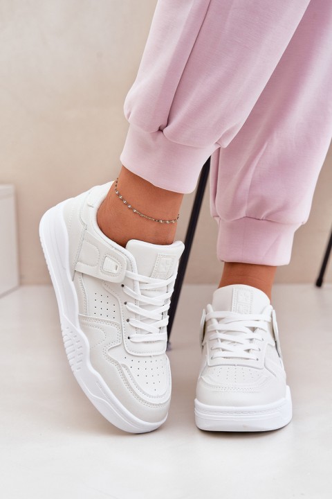 Women's Sports Sneakers Made Of Eco Leather White Telisiria