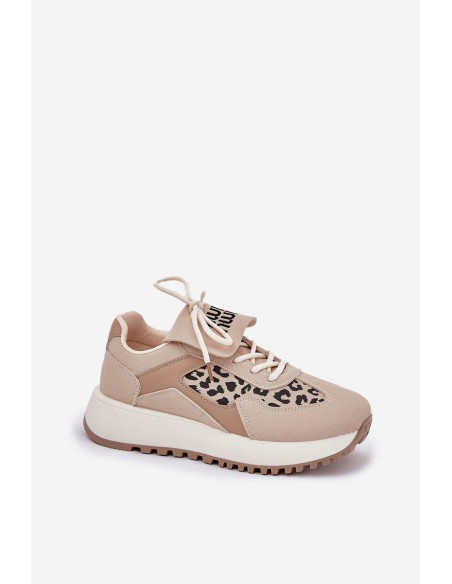 Sportiniai bateliai Moteriški sportiniai bateliai Leopard Beige Pumbes