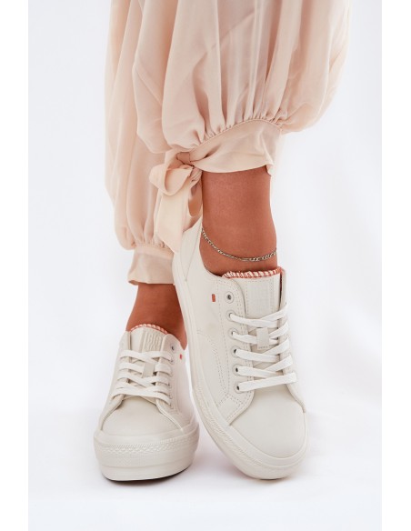 Ladies Sneakers Made Of Eco Leather Big Star RR274A297 Light Beige