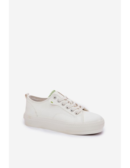 Women's Platform Sneakers Made Of Eco Leather Big Star RR274A295 White