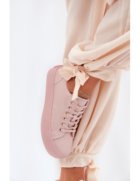 Women's Platform Sneakers Made Of Eco Leather Big Star RR274A294 Pink