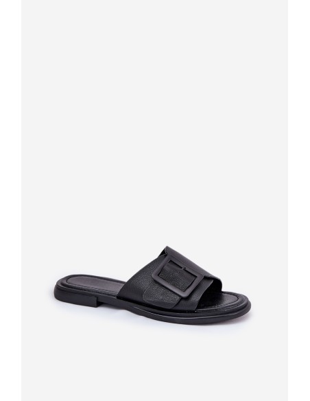 Moteriški odiniai sandalai su sagtimi D&A Juodi