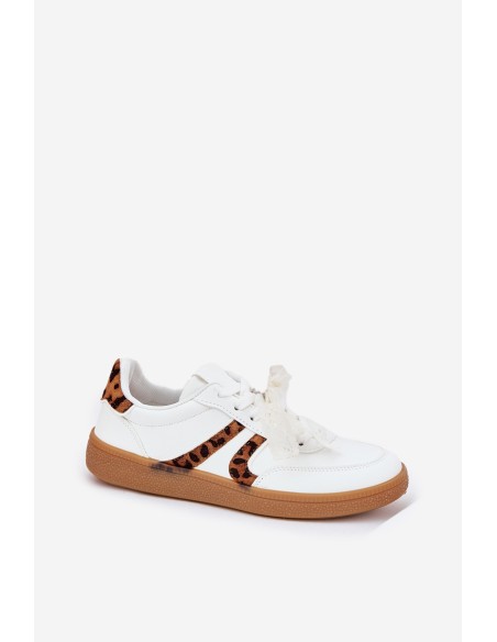 Low Women's Sneakers With Lace Panther White Zielle