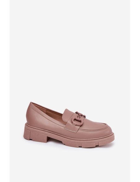 Ladies Moccasins Eco Leather With Decorative Detail Khaki Seftass