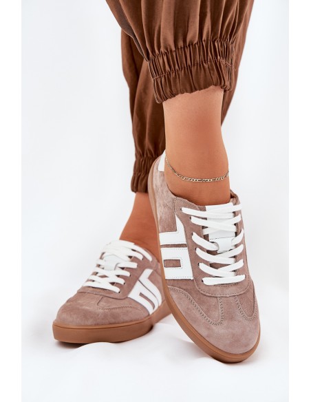 Sneakers Sports Shoes Suede Beige Vinceza 79517