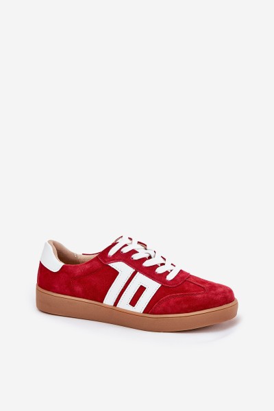 Sneakers Sports Shoes Suede Red Vinceza 79517 2