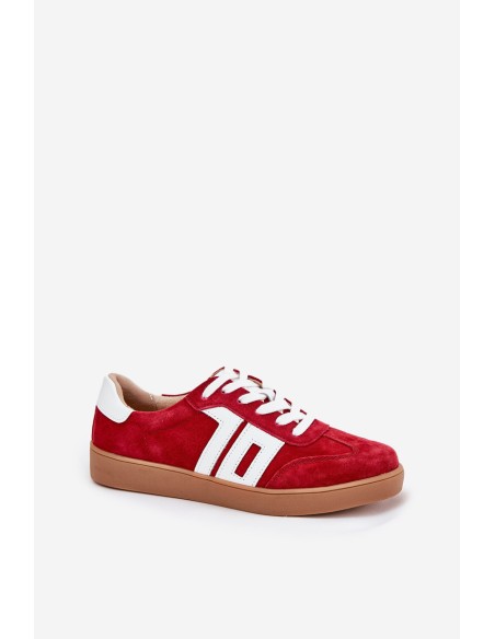 Sneakers Sports Shoes Suede Red Vinceza 79517
