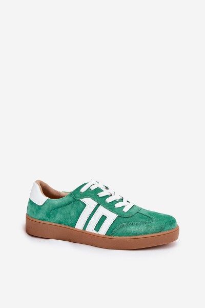 Sneakers Sports Shoes Suede Green Vinceza 79517 2